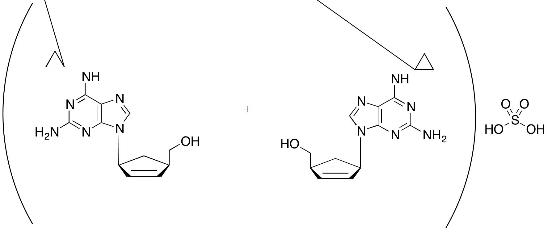 rac-Abacavir Sulfate - Chemical structure and product image