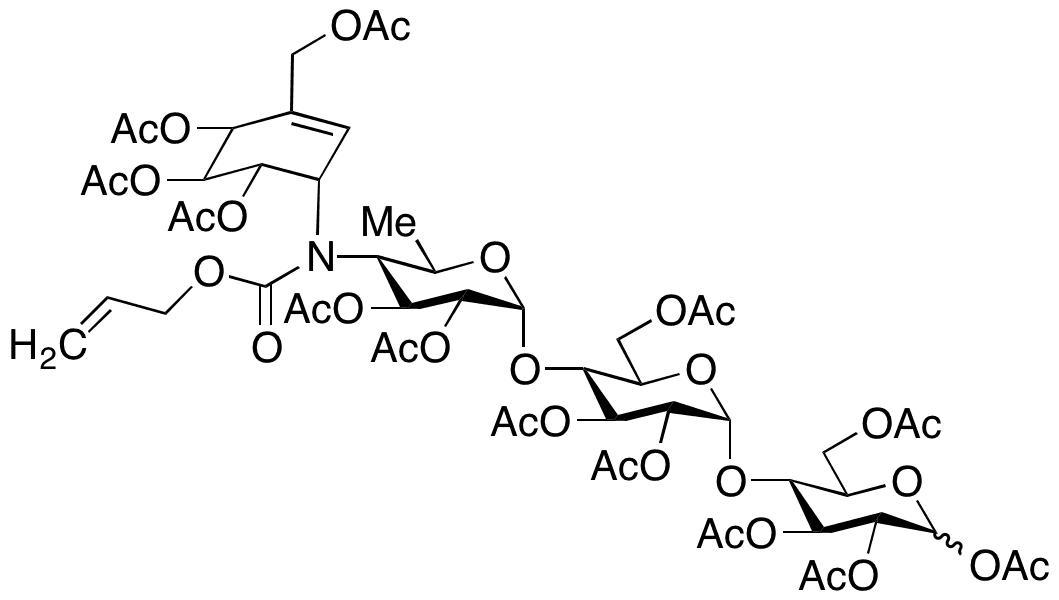  Acarbose-N-allyl Formate Tridecaacetate - Chemical structure and product image