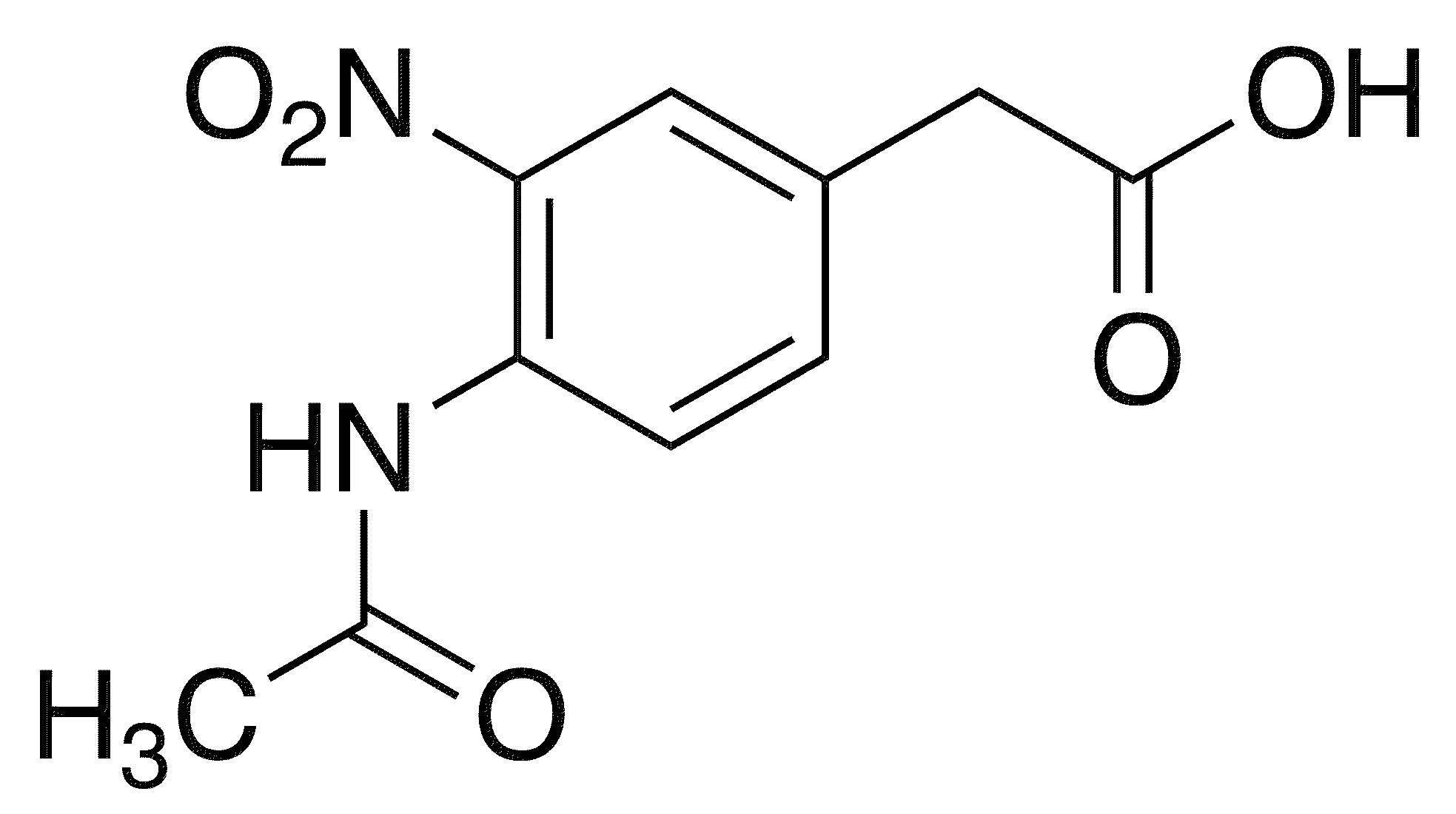 2-(4-Acetamido-3-nitrophenyl)acetic acid - Chemical structure and product image