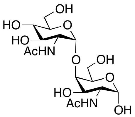 2-Acetamido-2-deoxy-5-O-(α-D-2-acetamido-2-deoxyglucopyranosyl)-α-D-galactopyranose - Chemical structure and product image