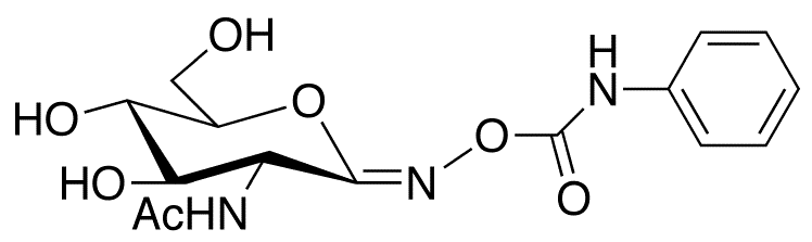 O-(2-Acetamido-2-deoxy-D-glucopyranosylidene)amino N-Phenylcarbamate - Chemical structure and product image