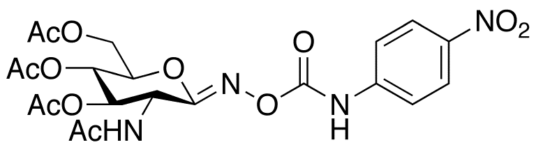  O-(2-Acetamido-2-deoxy-3,4,6-tri-o-acetyl-D-glucopyranosylidene)amino N-(4-nitrophenyl)carbamate - Chemical structure and product image
