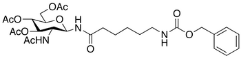 2-Acetamido-2-deoxy-3,4,6-tri-O-acetyl-N[N-(benzyloxycarbonyl)-ε-aminocaproyl]-β-D-glucopyranosylamine2-Acetamido-2-deoxy-3,4,6-tri-O-acetyl-N[N-(benzyloxycarbonyl)-ε-aminocaproyl]-β-D-glucopyranosylamine - Chemical structure and product image