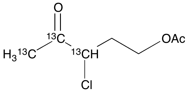  5-Acetoxy-3-chloro-2-pentanone-13C3 - Chemical structure and product image