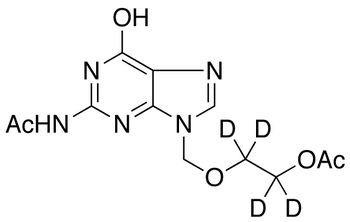 Acyclovir-d4 N O-Diacetate - Chemical structure and product image