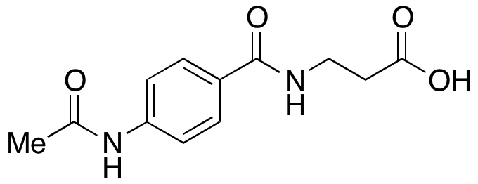 N-[4-(Acetylamino)benzoyl]-beta-alanine - Chemical structure and product image