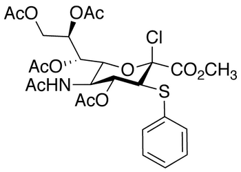 5-(Acetylamino)-2-chloro-2 5-dideoxy-3-S-phenyl-3-thio-D-erythro-Alpha-L-gluco-2-nonulopyranosonic Acid Methyl Ester 4 7 8 9-Tetraacetate - Chemical structure and product image
