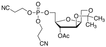 4-O-Acetyl-2 5-anhydro-1 3-O-isopropylidene-6-[bis(2-cyanoethyl)phosphoryl]-D-glucitol - Chemical structure and product image