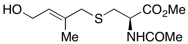 N-Acetyl-S-(4-hydroxy-2-methyl-2-trans-buten-1-yl)-L-cysteine Methyl Ester - Chemical structure and product image
