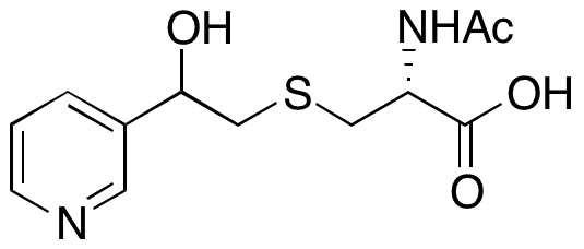 N-Acetyl-S-[2-hydroxy-2-(3-pyridinyl)ethyl]-L-cysteine - Chemical structure and product image