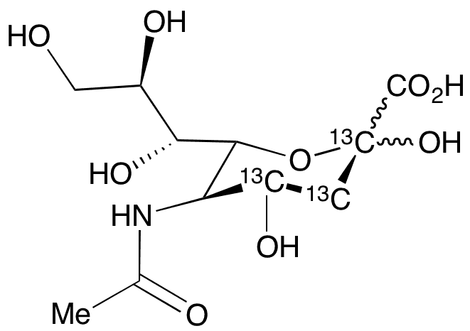N-Acetyl-D-[1,2,3-13C3]neuraminic Acid - Chemical structure and product image