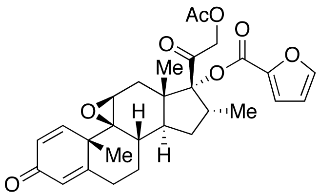 21-Acetyloxy Deschloromometasone Furoate 9,11-Epoxide - Chemical structure and product image