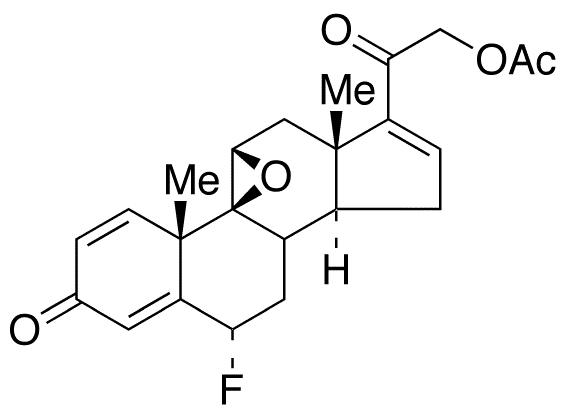 (6 alpha,9 beta,11 beta)-21-(Acetyloxy)-9,11-epoxy-6-fluoro-pregna-1,4,16-triene-3,20-dione - Chemical structure and product image