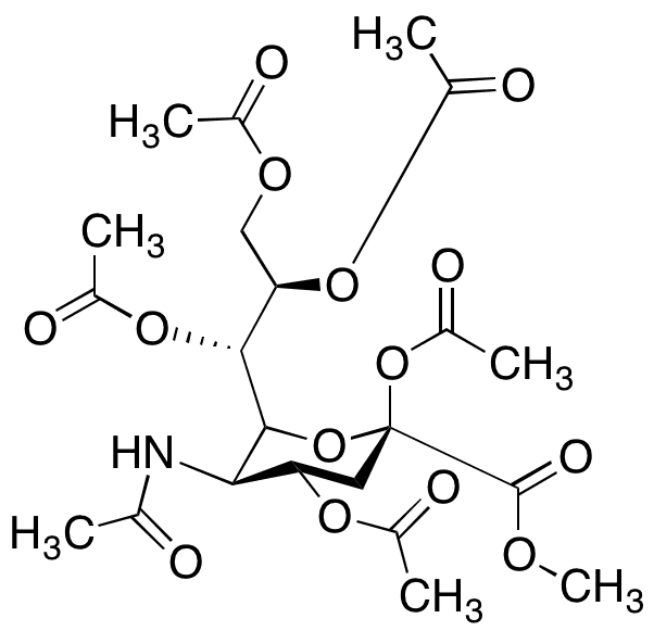 (1S,2R)-1-((2S,3R,4S,6R)-3-Acetamido-4,6-diacetoxy-6-(methoxycarbonyl)tetrahydro-2H-pyran-2-yl)propane-1,2,3-triyl Triacetate - Chemical structure and product image