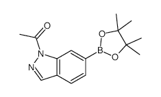 1-Acetyl-1H-indazole-6-boronic acid, pinacol ester - Chemical structure and product image