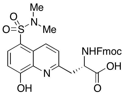 (Î±S)-5-[(Dimethylamino)sulfonyl]-Î±-[[(9H-fluoren-9-ylmethoxy)carbonyl]amino]-8-hydroxy-2-quinolinepropanoic Acid - Chemical structure and product image