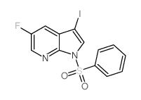 1-Benzenesulfonyl-5-fluoro-3-iodo-1h-pyrrolo[2,3-b]pyridine - Chemical structure and product image