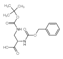 (S)-2-(((Benzyloxy)carbonyl)amino)-3-((tert-butoxycarbonyl)amino)propanoic acid - Chemical structure and product image