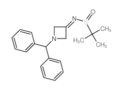 	N-(1-Benzhydrylazetidin-3-ylidene)-2-methylpropane-2-sulfinamide - Chemical structure and product image
