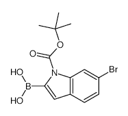 	1-BOC-6-Bromo-indole-2-boronic acid - Chemical structure and product image