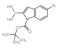 	1-BOC-5-bromoindole-2-boronic acid - Chemical structure and product image