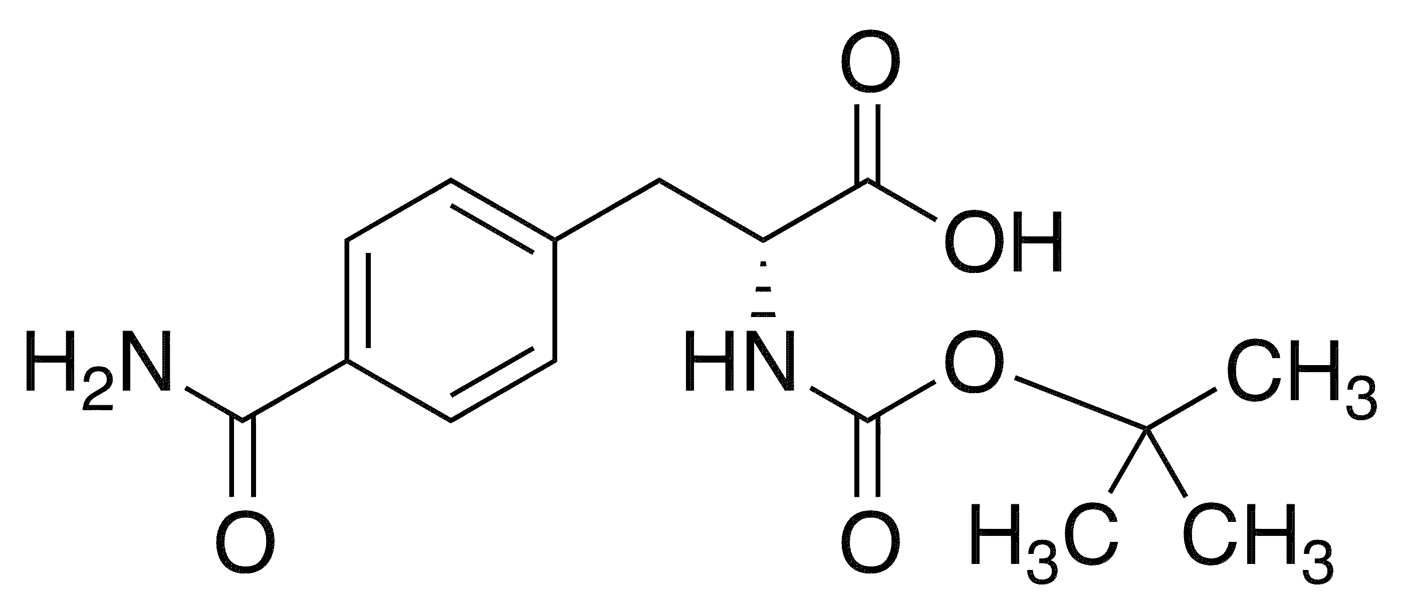 	Boc-d-4-carbamoylphenylalanine - Chemical structure and product image