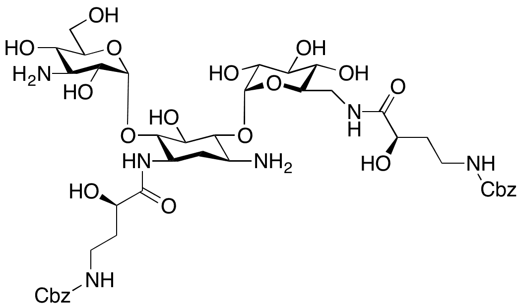 Bis-5,6’-[N-(HABA-CBz)] Kanamycin A - Chemical structure and product image