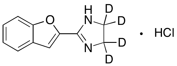 2-(Benzofuran-2-yl)-2-imidazoline-d4 Hydrochloride - Chemical structure and product image