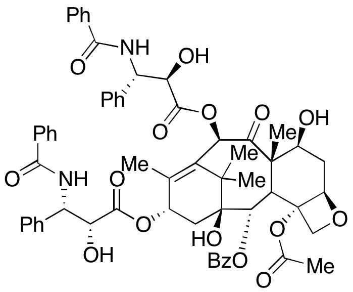 10-O-[(2R 3S)-3-(Benzoylamino)-2-hydroxy-3-phenylpropanoyl]-10-O-deacetylpaclitaxel - Chemical structure and product image