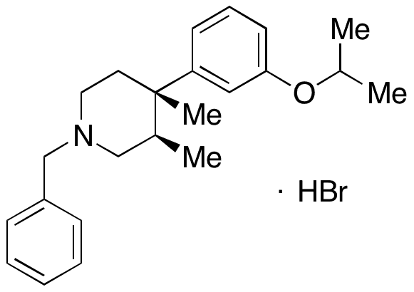 rac-1-Benzyl-4-(3-isopropoxyphenyl)-3,4-dimethylpiperidine Hydrobromide - Chemical structure and product image