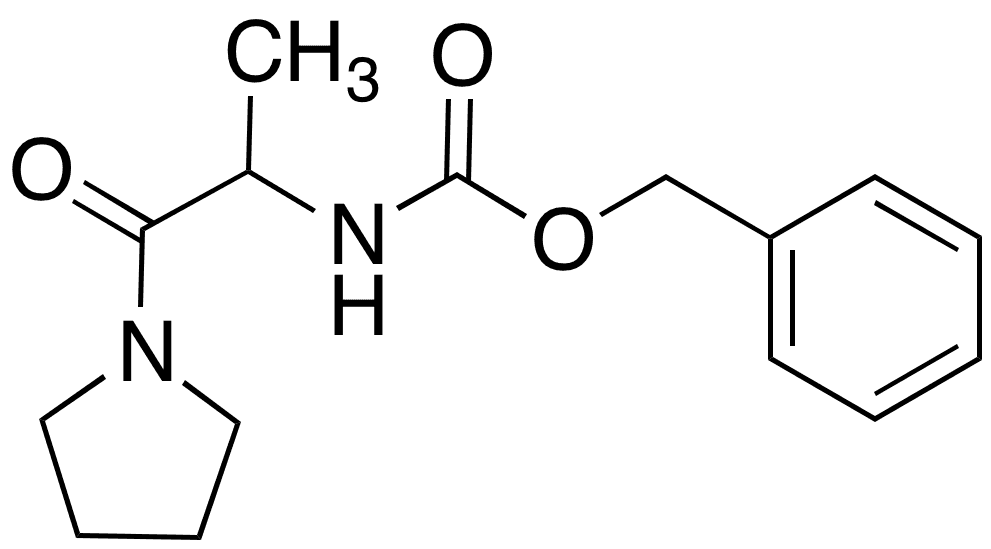 Benzyl DL-N-[1-oxo-1-(pyrrolidin-1-yl)propan-2-yl]carbamate - Chemical structure and product image
