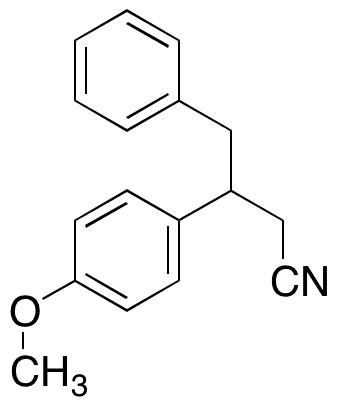 3-Benzyl-3-(p-methoxyphenyl)propanenitrile - Chemical structure and product image