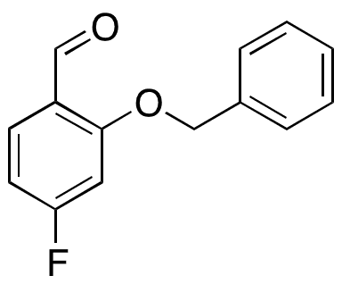 2-Benzyloxy-4-fluorobenzaldehyde - Chemical structure and product image