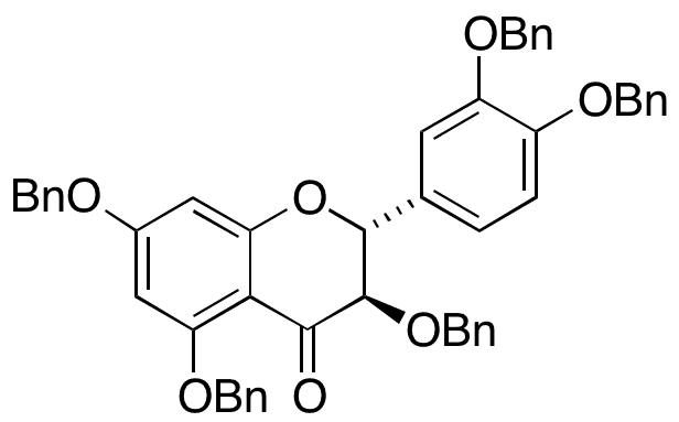 (2R,3R)-2-[3,4-Bis(phenylmethoxy)phenyl]-2,3-dihydro-3,5,7-tris(phenylmethoxy)-4H-1-benzopyran-4-one - Chemical structure and product image