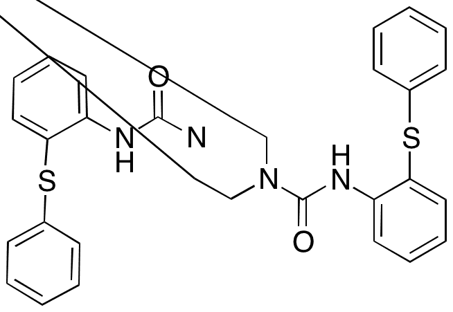 N1,N4-Bis[2-(phenylthio)phenyl]-1,4-piperazinedicarboxamide - Chemical structure and product image