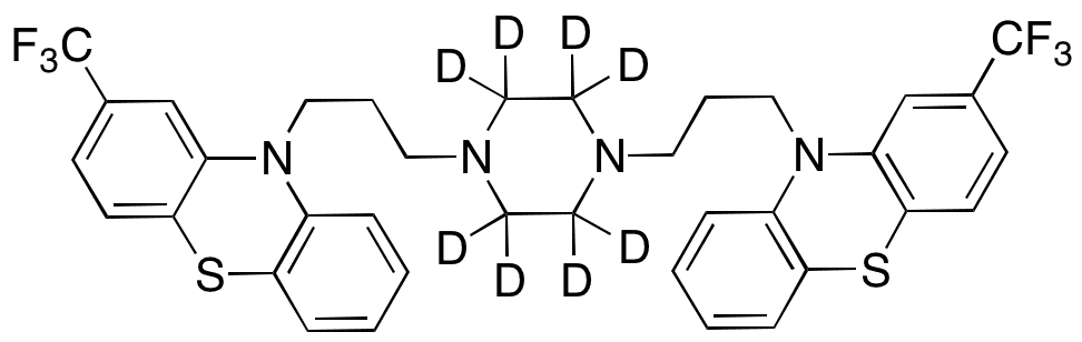 1,4-Bis(3-(2-(trifluoromethyl)-10H-phenothiazin-10-yl)propyl)piperazine-d8 - Chemical structure and product image
