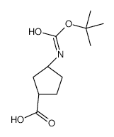 cis-3-(Boc-amino)cyclopentane-1-carboxylic Acid - Chemical structure and product image