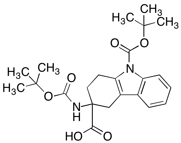 (R,S)-3-Boc-amino-9-boc-1,2,3,4-tetrahydro-carbazole-3-carboxylic Acid - Chemical structure and product image