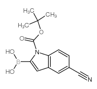 1-BOC-5-Cyanoindole-2-boronic acid - Chemical structure and product image