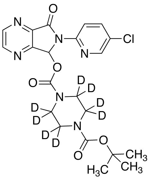 N-Boc-N-desmethyl Zopiclone-d8 - Chemical structure and product image