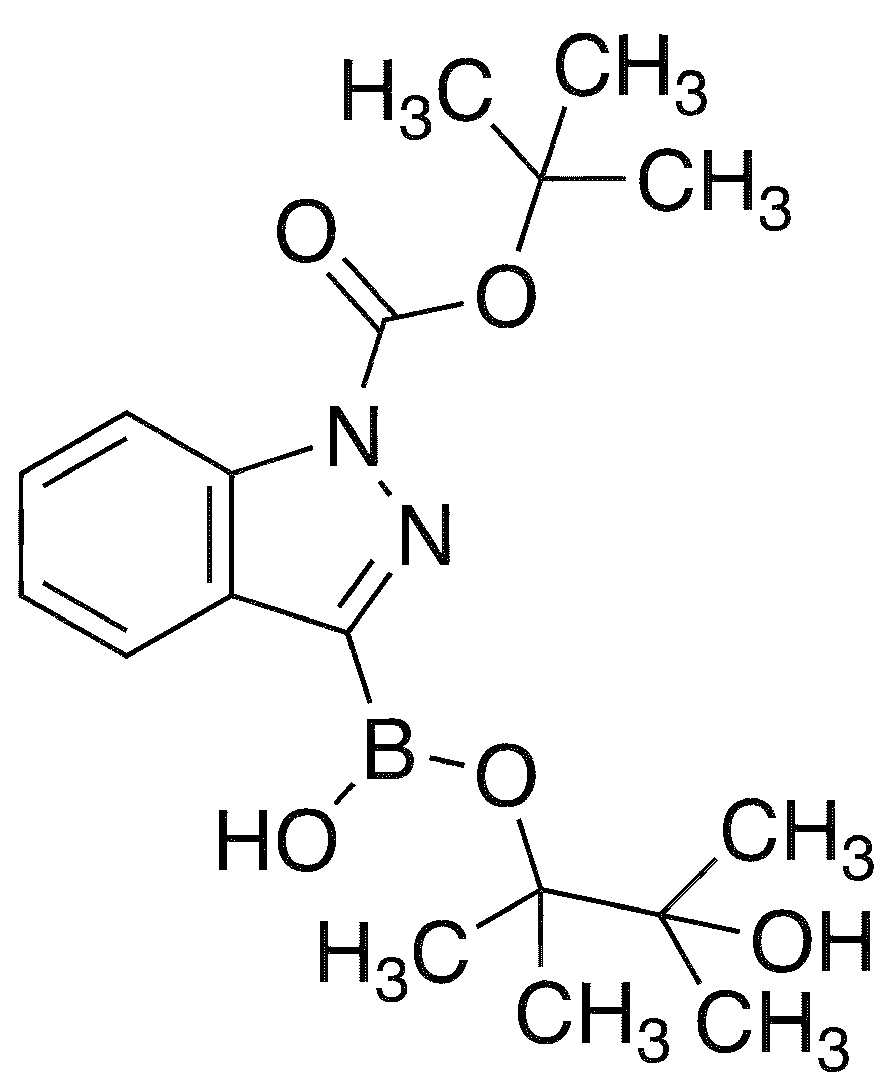 1-BOC-Indazole-3-boronic acid pinacol ester - Chemical structure and product image