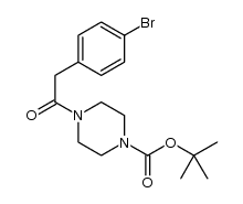 4-(4-BOC-piperazinocarbonylmethyl)-1-bromobenzene - Chemical structure and product image