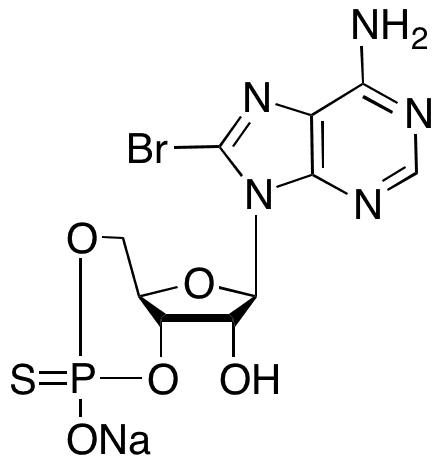 8-Bromoadenosine 3,5-Cyclic Monophosphothioate Sp-Isomer Sodium Salt - Chemical structure and product image