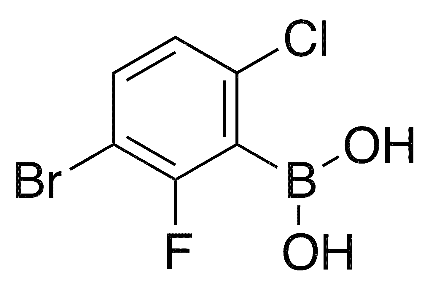 3-Bromo-6-chloro-2-fluorophenylboronic acid - Chemical structure and product image