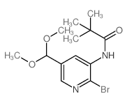 N-(2-Bromo-5-(dimethoxymethyl)pyridin-3-yl)-pivalamide - Chemical structure and product image