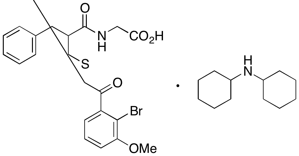 S-[2-(2-Bromo-3-methoxyphenyl)-2-oxoethyl] Thiorphan Dicyclohexylamine Salt - Chemical structure and product image