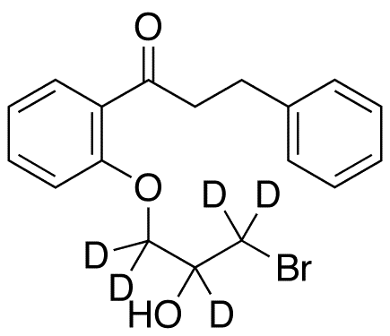 1-[2-(3-Bromo-2-hydroxypropoxy)phenyl]-3-phenyl-1-propanone-d5 - Chemical structure and product image