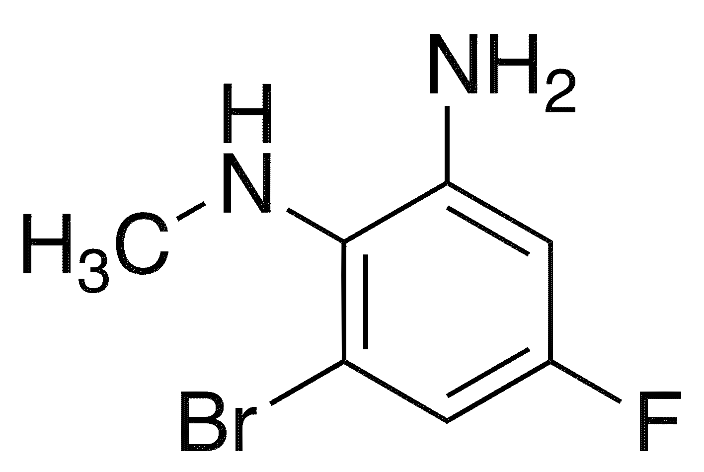 6-Bromo-4-fluoro-1-N-methylbenzene-1,2-diamine - Chemical structure and product image