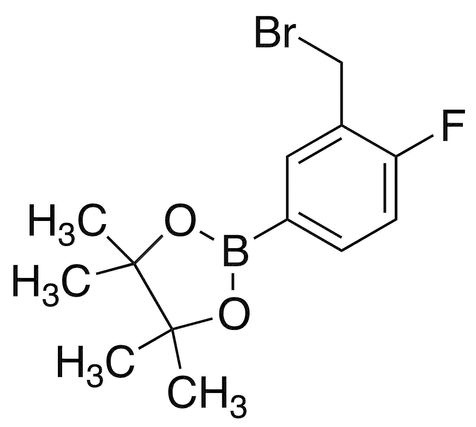 3-Bromomethyl-4-fluorophenylboronic acid pinacol ester - Chemical structure and product image