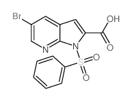 5-Bromo-1-(phenylsulfonyl)-1h-pyrrolo-[2,3-b]pyridine-2-carboxylic acid - Chemical structure and product image